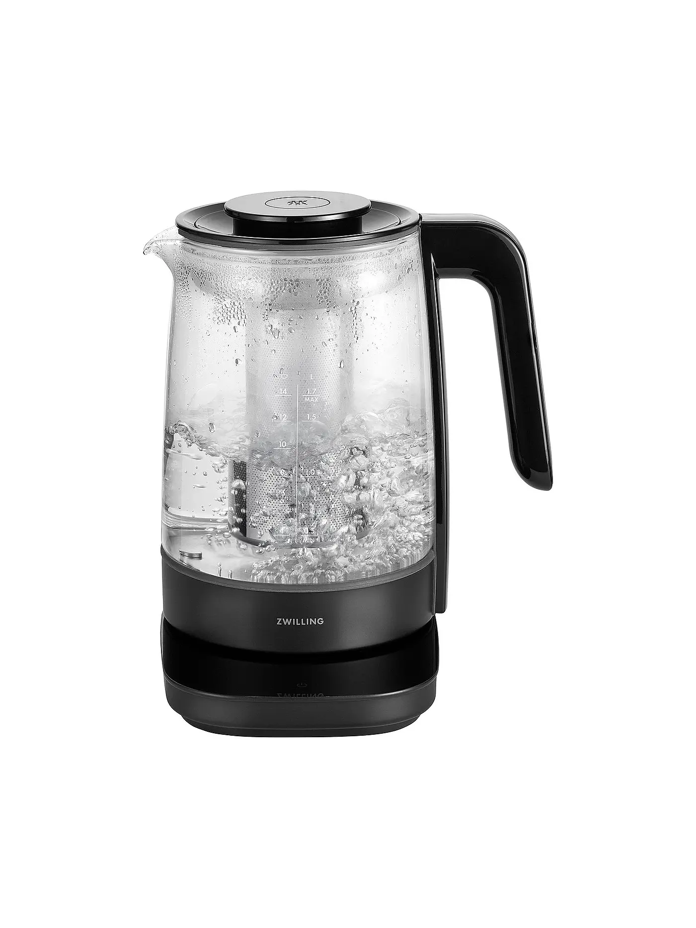ZWILLING | Wasserkocher mit Teeeinsatz 1,7l Glas / Weiss | schwarz